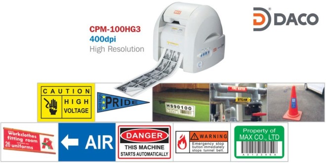 CPM-100H Máy In nhãn Cắt chữ MAX BEPOP CPM-100H, Kích thước tối đa 100*2000 MM, 400 dpi