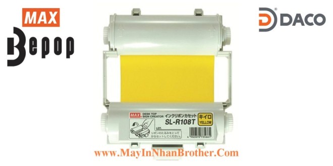 SL-R108T Băng mực in Bepop CPM100, Màu Vàng, 110mm x 55m