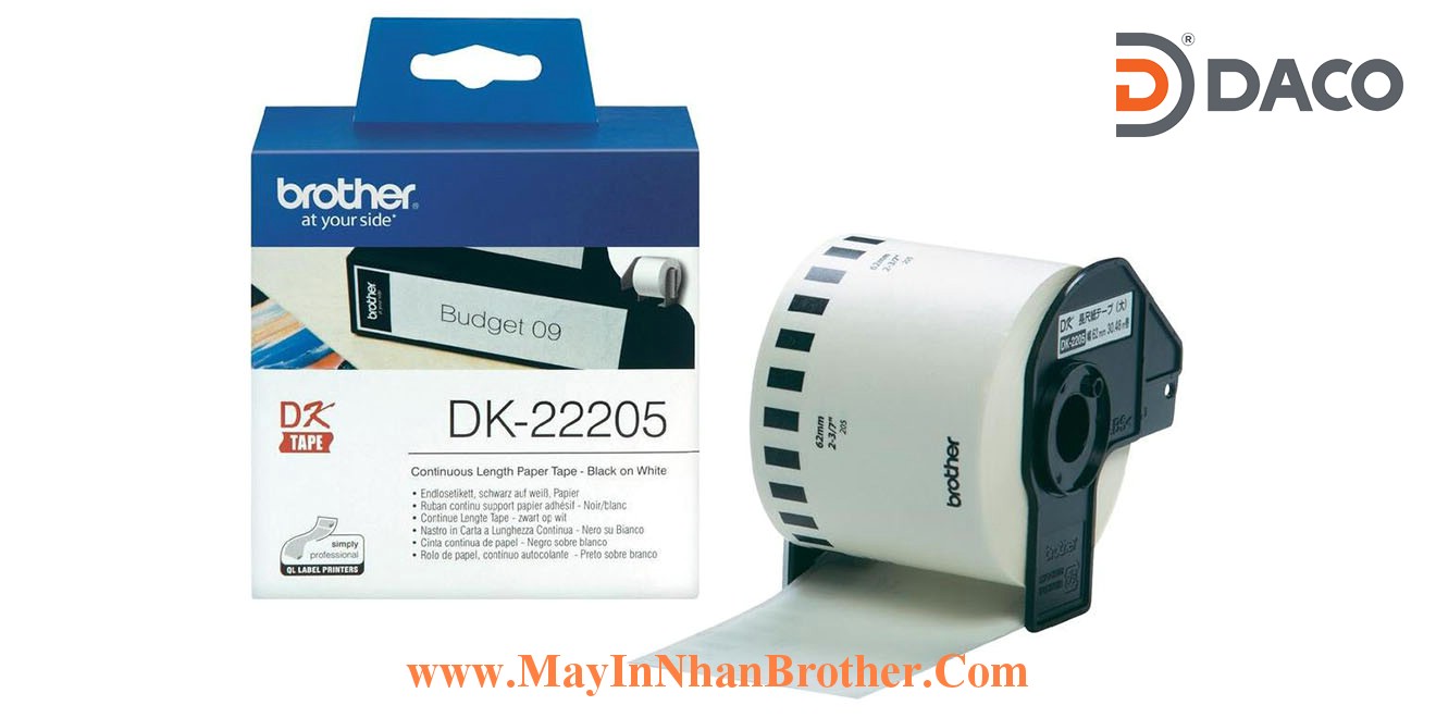 Nhan giay Brother DK-22205_62mm